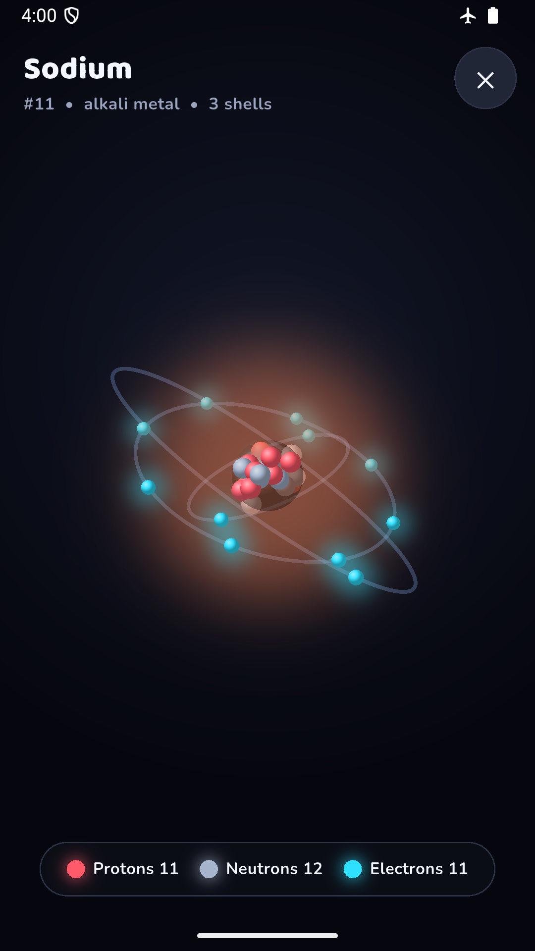 Periodic Table Academy Screenshot – Animated atom
